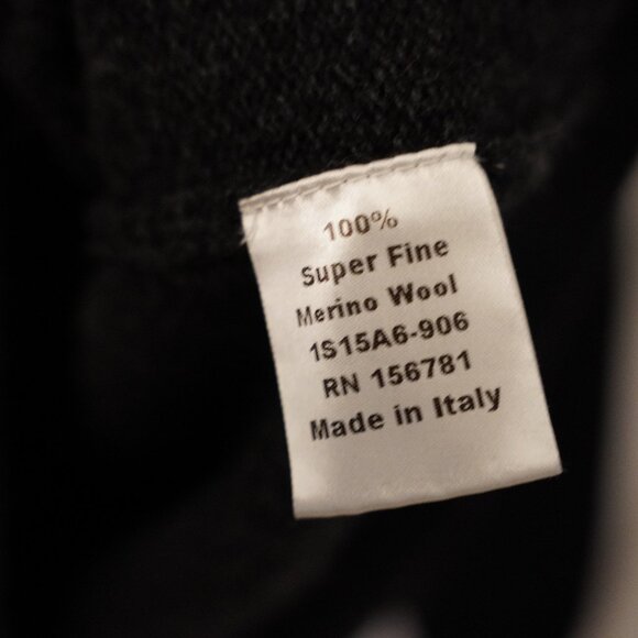 Ledbury Wool Sweater with Button Collar - XL - Black - Picture 4 of 4